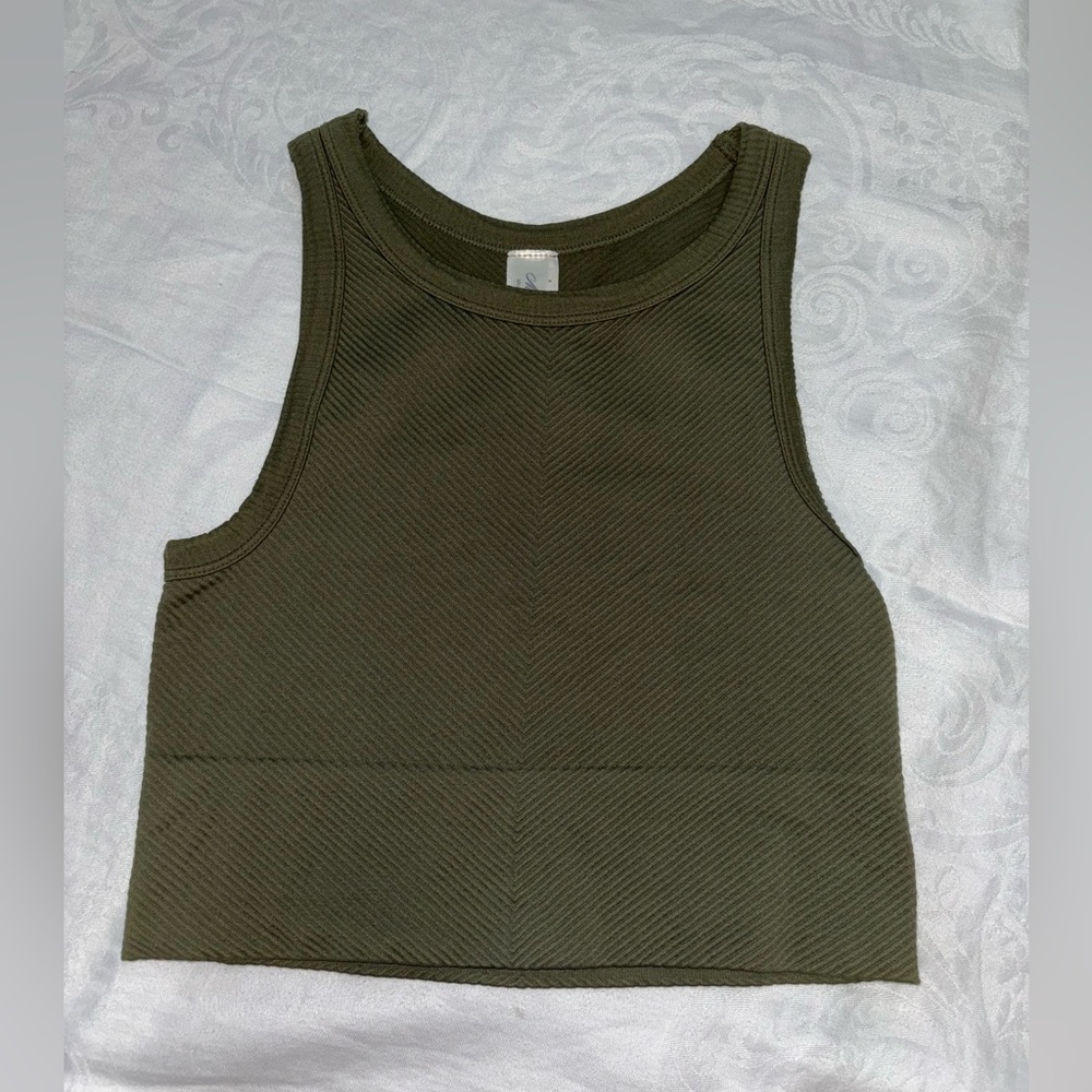 Mahina Olive Cropped Tank